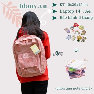 Balo Thời Trang Nam Nữ Ulzzang đi học giá rẻ đẹp, đựng laptop 14 inch, nhiều ngăn tặng kèm 3 huy hiệu