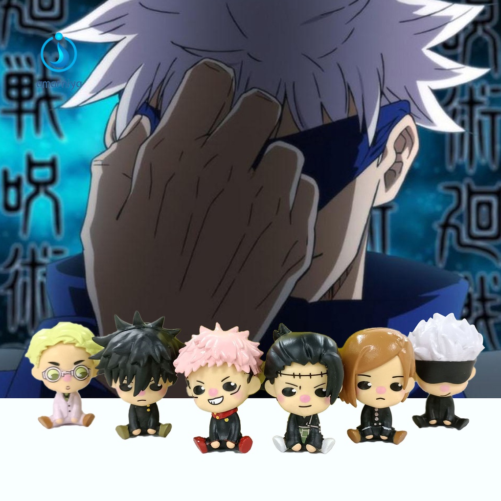 Bộ 6 mô hình đồ chơi nhân vật hoạt hình Jujutsu Kaisen mini bằng PVC cho bé