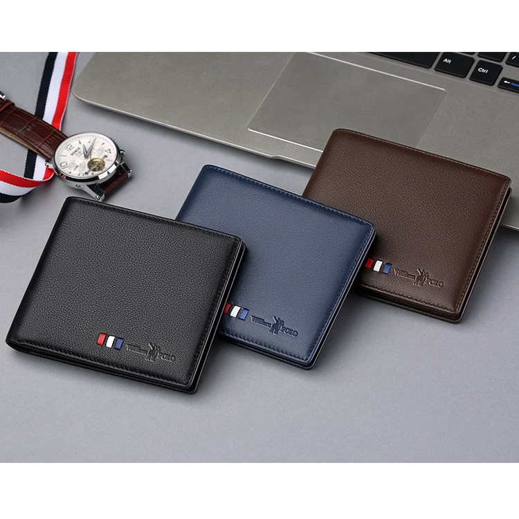 Ví nam William Polo 181330 Ví Da bò cao cấp Bảo hành 12 tháng