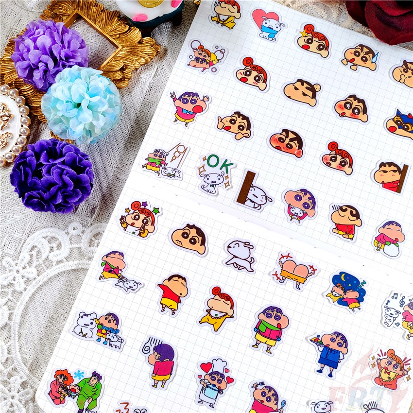 ★★★ Sticker Dán Trang Trí Nhật Ký Hình Cậu Bé Bút Chì Shin-chan Q-11 ★★★ Bộ 50 Miếng Dán Trang Trí Album Thời Trang DIY Kích Thước 2~3cm