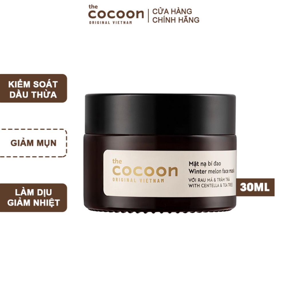 Mặt nạ bí đao Cocoon kiểm soát dầu, giảm mụn, làm thoáng lỗ chân lông