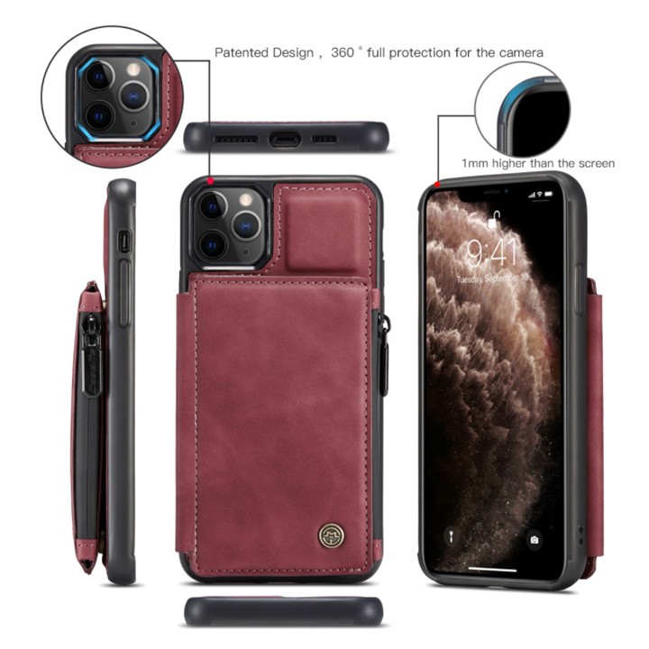 Ốp Lưng Da Kèm Ví cho iPhone 7/8/X/XS/XR/XSMax/11/11Pro/11Max/12/12Pro/12Max/13/13Pro/13Max - Mã TZAH532