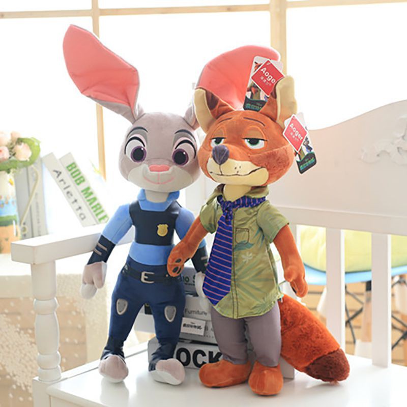 Thú Nhồi Bông Hình Thỏ Zootopia/Zootropolis Judy Hopps Nick Rabbit Wilde Fox Làm Quà Tặng Cho Trẻ Em