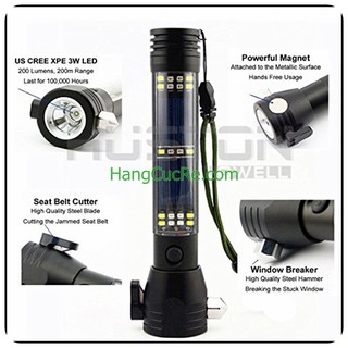 Đèn pin siêu sáng 13 in 1 Solar Power Flashlight