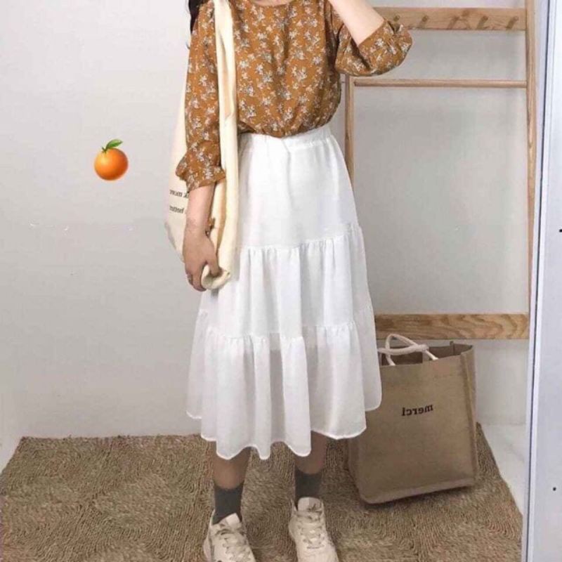🦋 Chân váy Vintage 2 lớp Siêu Xinh 2 màu 🦋 | BigBuy360 - bigbuy360.vn