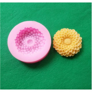 Khuôn hoa thược dược 4.8 cm - khuôn silicon hoa nổi 4d