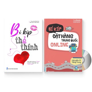 Sách - Combo 2 sách: Bí kíp thả thính + Bí kíp đặt hàng Trung Quốc online + DVD quà tặng