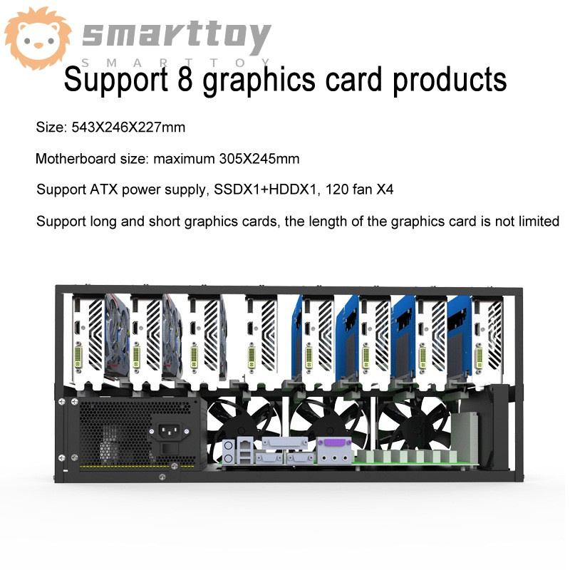 Khung Gắn Bo Mạch Chủ Cho Máy Đào Tiền Ảo 6-8 Gpu | BigBuy360 - bigbuy360.vn