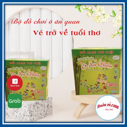 Bộ trò chơi dân gian cho bé Ô Ăn Quan 3 in 1( ô ăn quan; cờ vây; cờ caro) – 01351 Buôn rẻ
