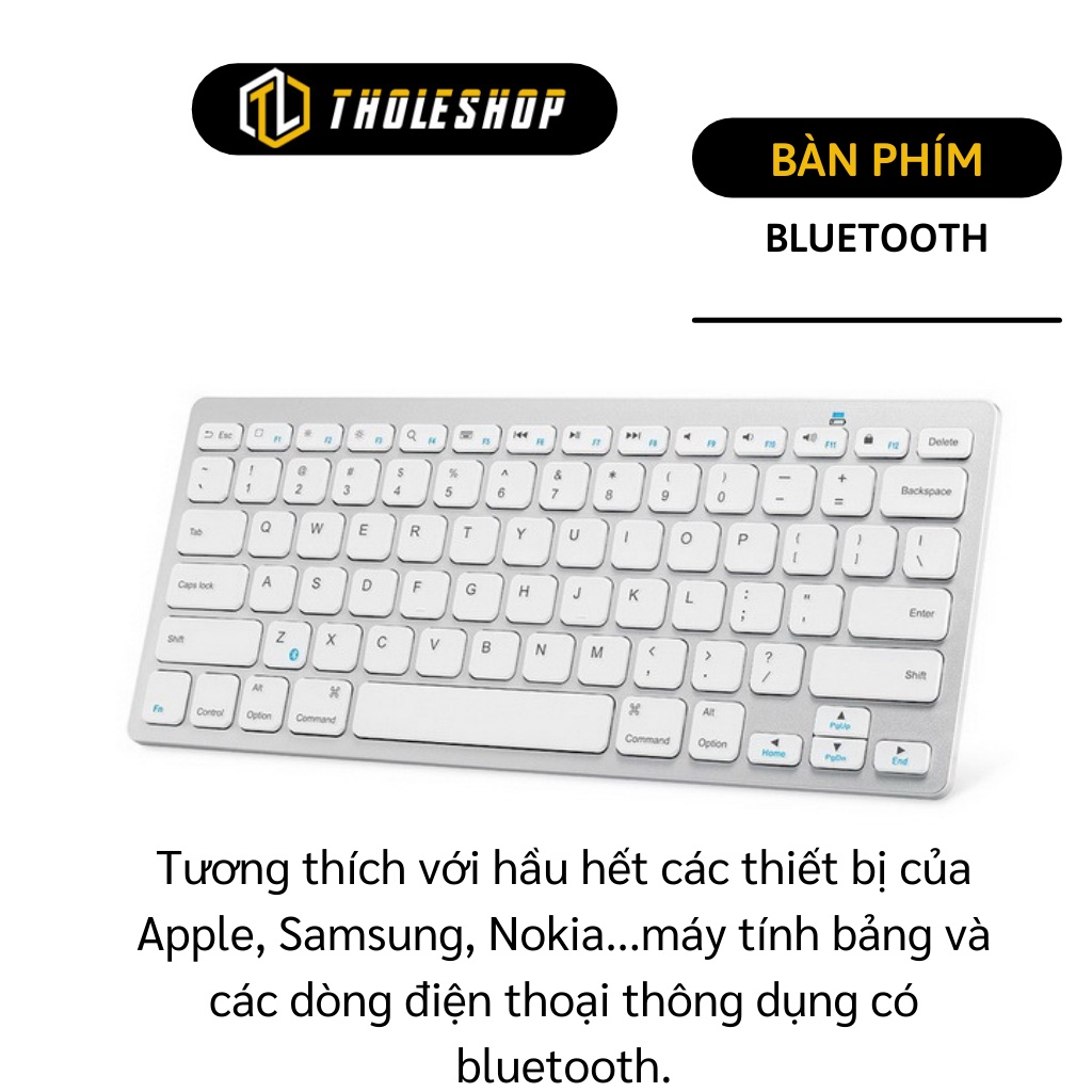 Bàn Phím Bluetooth - Bàn Phím Không Dây Kết Nối Điện Thoại, Ipad, Tivi Gọn Nhẹ 1657