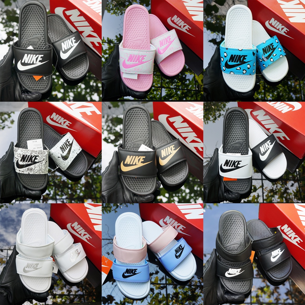 Lẻ size giảm giá sập sàn Nike + hộp hãng + tem tag hot trend VNXK siêu cấp loại 1 quai ngang nam nữ. BH Slippers