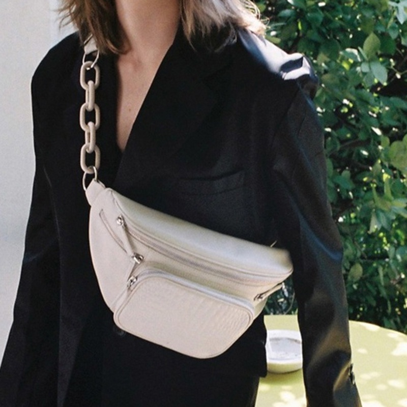 Túi Đeo Chéo Vân Da Cá Sấu Bằng acrylic Phối Dây Đeo Sợi Xích Thời Trang Cho Nữ