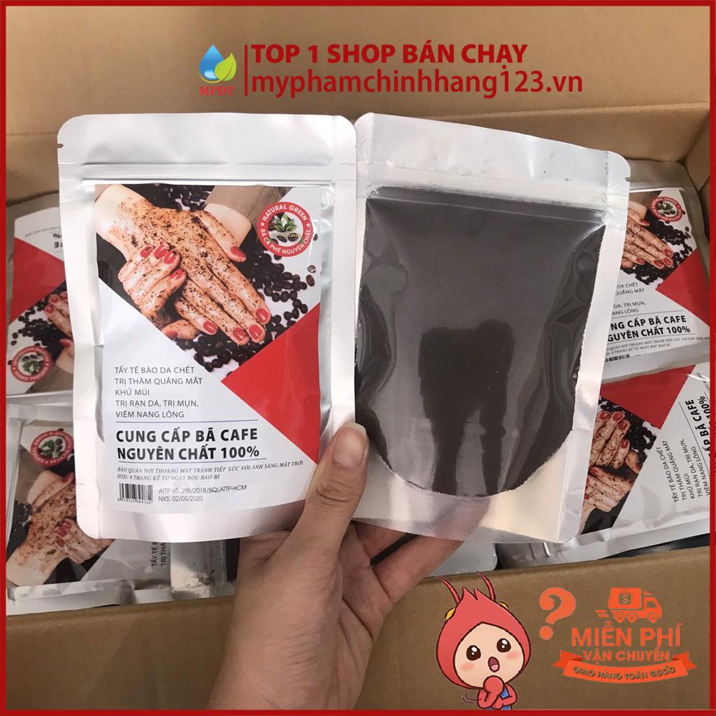 100g Bã cafe tắm trắng tẩy da chết siêu mịn