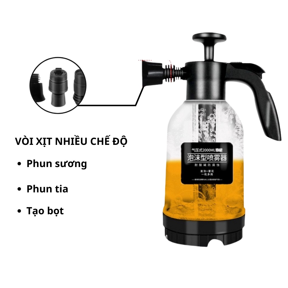 Bình Xịt Bọt Tuyết Rửa Xe, Tưới Cây Cầm Tay Tiện Dụng, Rửa Ô tô, Xe Máy
