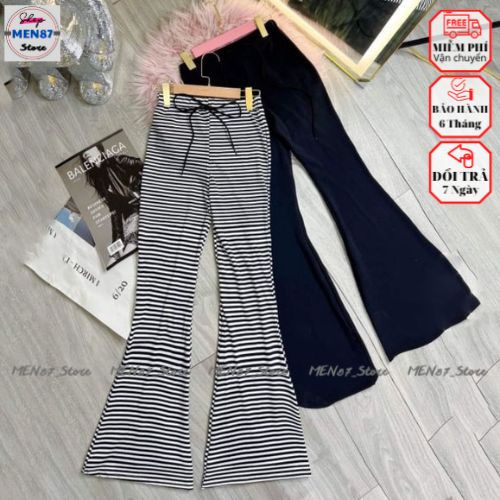 Quần legging  nữ , Quần ống loe cạp cao legging dáng dài, Quần legging nữ ôm ống loe dáng dài Men87_store