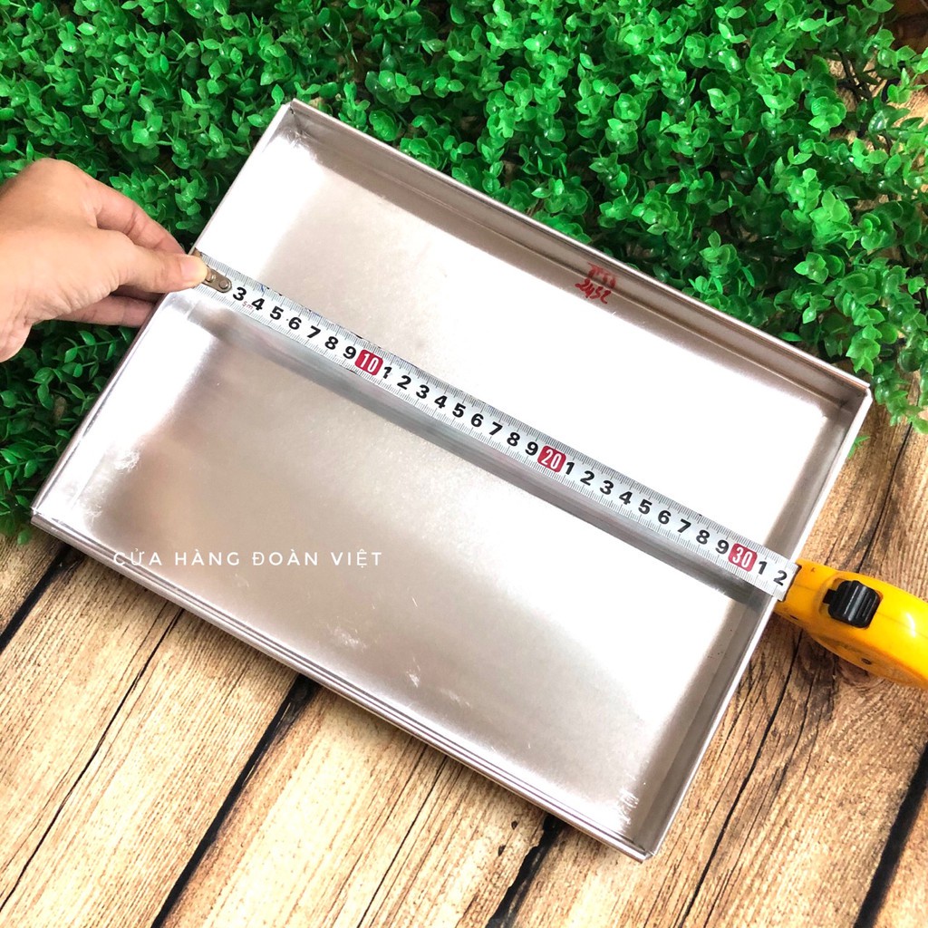 Khuôn Nhôm Chữ Nhật, Khay Nướng Bánh Bông Lan Cuộn - Nhiều Size từ 16 đến 30cm