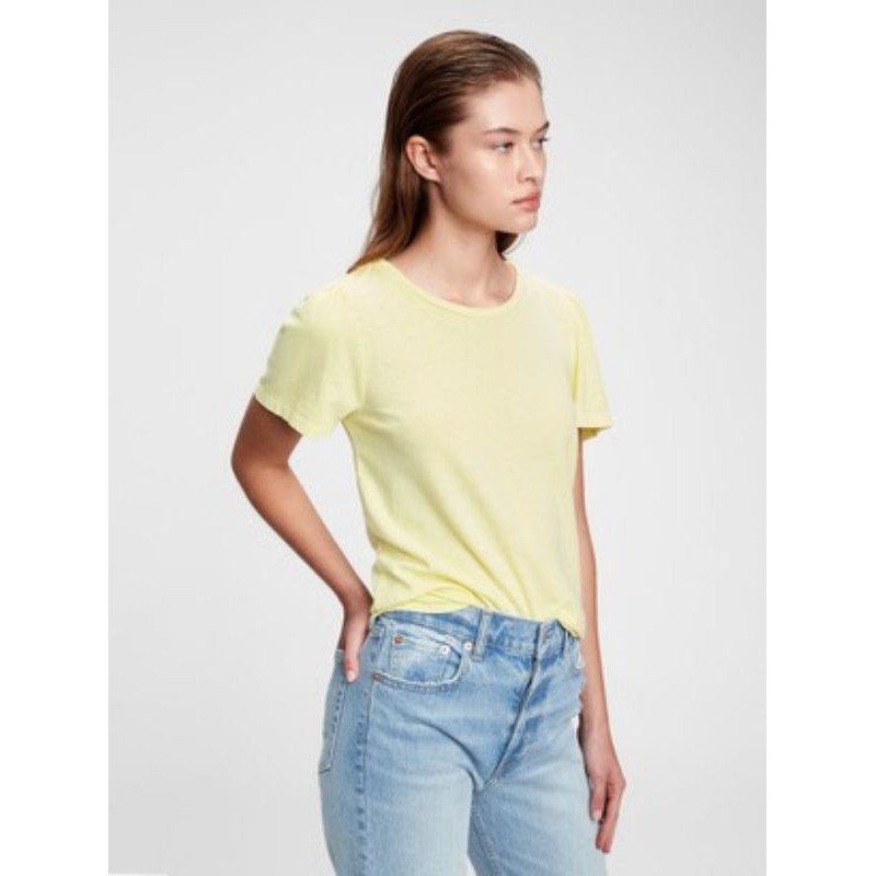 Áo thun cotton organic cổ tròn nữ G A P