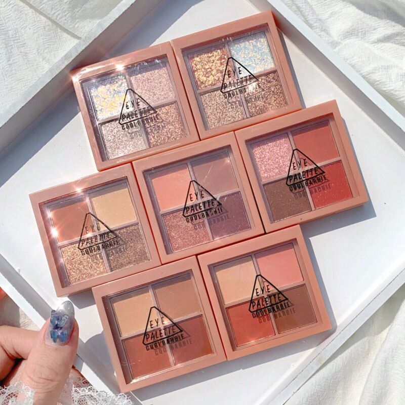 Bảng phấn mắt 4 màu ánh kim chống thấm nước