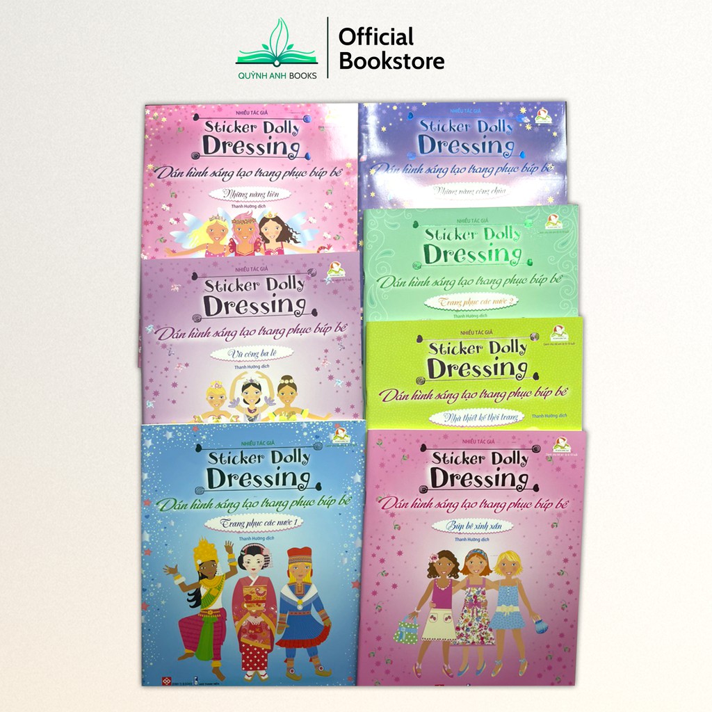 Sách - Dán hình Sticker Dolly Dressing sáng tạo trang phục búp bê cho bé - NPH Đinh Tị
