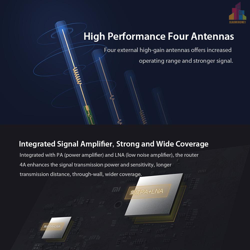 Thiết Bị Phát Wifi 4 Ăng Ten Điều Khiển Từ Xa Mi 4a Gigabit 2.4ghz 5ghz 1167mbps 128mb Ddr3 | BigBuy360 - bigbuy360.vn