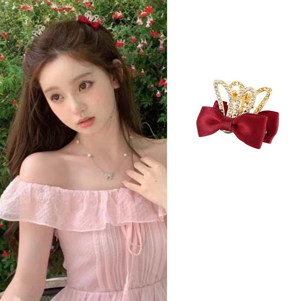 Kẹp Tóc Mini Đính Nơ Tai Thỏ MOCHO Thời Trang Cho Nữ|Kẹp Tóc Công Chúa Lấp Lánh