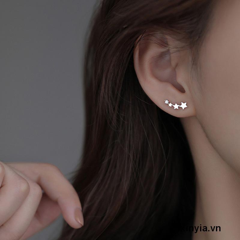 Khuyên Tai Ngôi Sao Mạ Bạc 925
