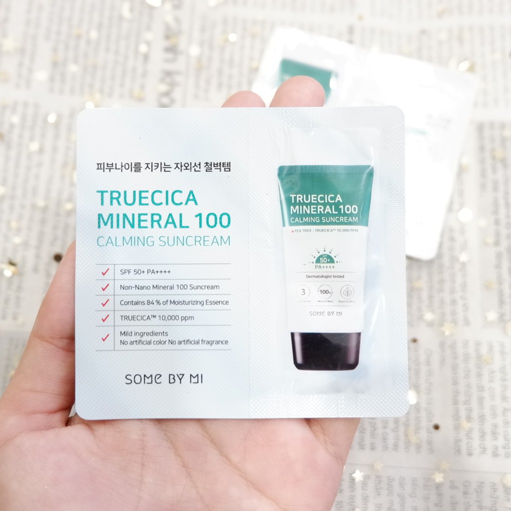 Kem chống nắng Some By Mi truecica mineral 100 calming suncream SPF50+/PA+++ 1ml - 50ml NPP Shoptido | BigBuy360 - bigbuy360.vn