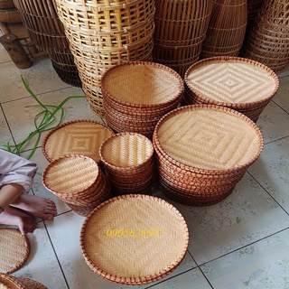 Mẹt tre viền đỏ tranng tri size lớn combo 10 cái size 48 cm