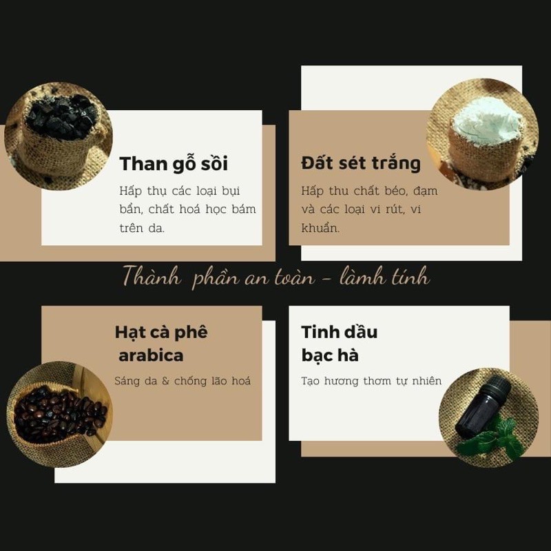 Kem rửa mặt than gỗ sồi