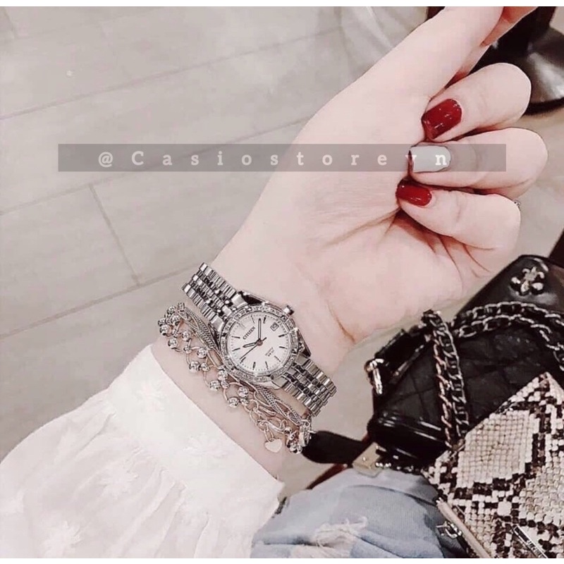 Đồng hồ nữ chính hãng CITIZEN EU6060-55D – NỮ – QUARTZ (PIN) – DÂY KIM LOẠI