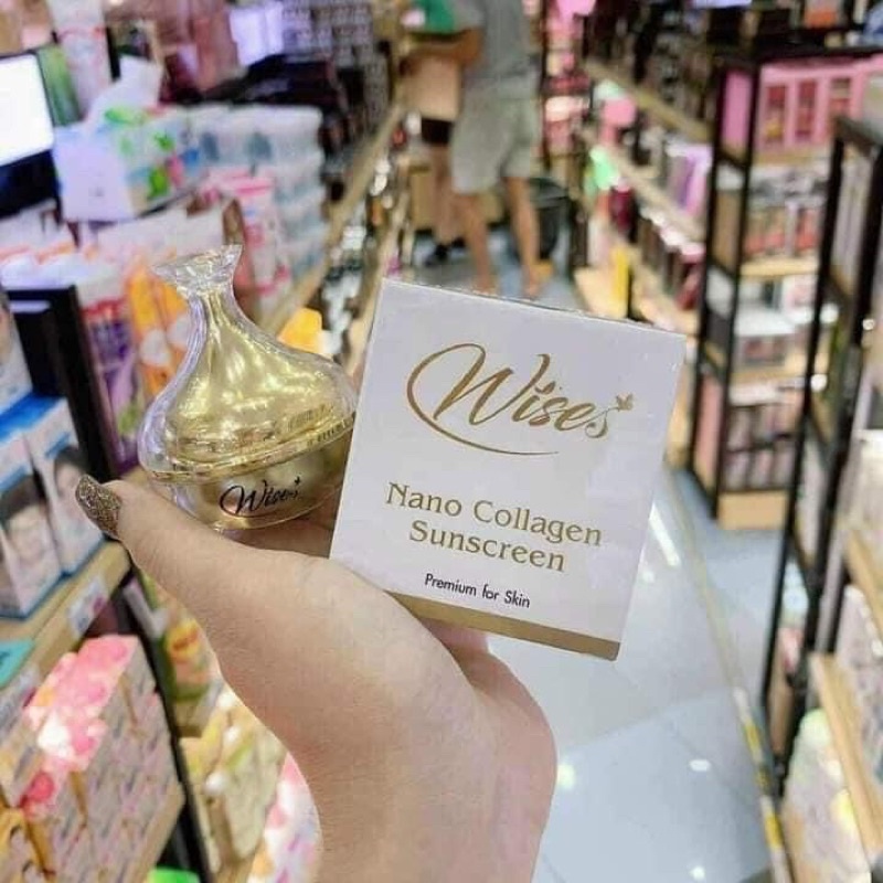 01 Hũ Kem Chống Nắng Wises Nano Collagen 10gr Chính Hãng Thái Lan
