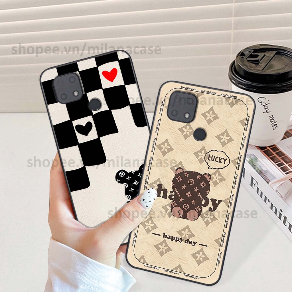 Ốp Xiaomi Redmi 10C gấu be@rBrick gấu Teddy Kaws siêu đẹp, phong cách, cá tính