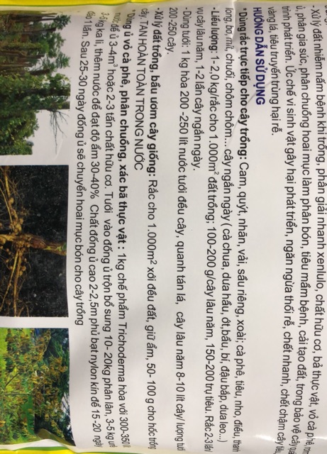 Chitosan Humate Bacillus Trichoderma/ Chế phẩm vi sinh Tribac 01 kg chống vàng lá, thối rễ, tăng phì nhiêu cho đất☘️