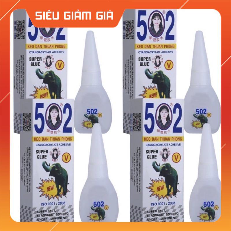 Combo 4 Hộp Keo Con Voi 502 Khả Năng Dính Chất Lượng