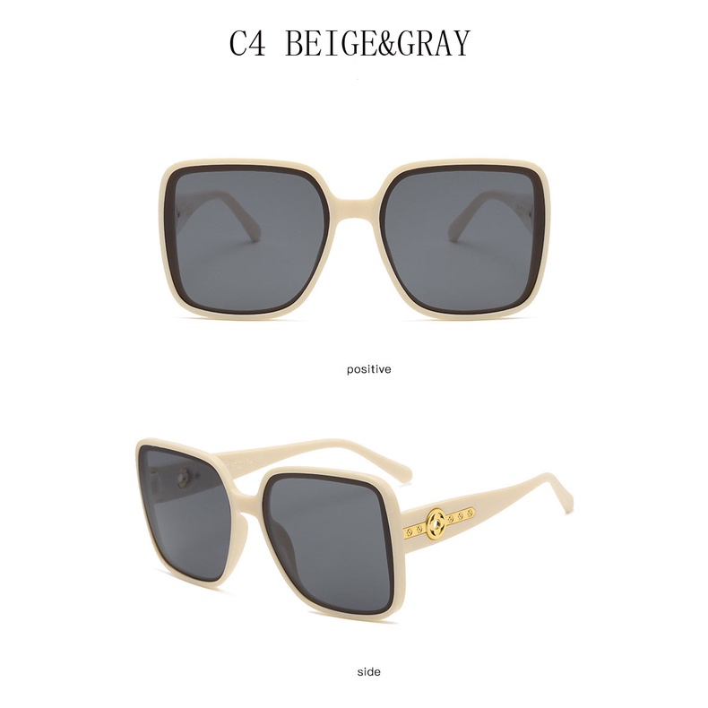 Kính mát gọng vuông lớn Samjune phong cách cổ điển thời trang khi hoạt động ngoài trời cho nữ 2021