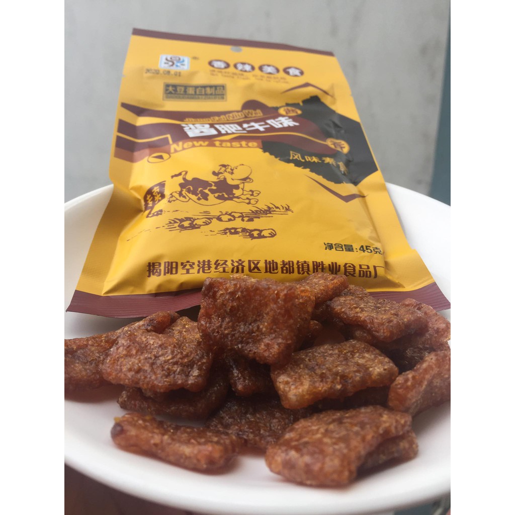 Thịt bò chay - Thịt hổ hãng Jiang Fei Niu Wei (gói 45gr)