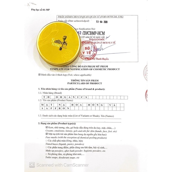 Mặt nạ Nhuỵ hoa nghệ tây đất sét trắng Saffron Detox Mask
