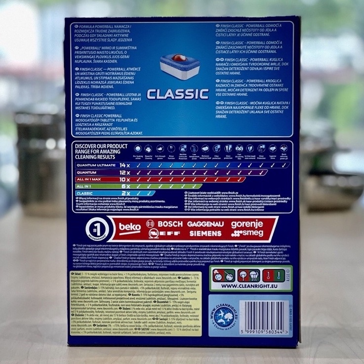 Viên rửa bát Finish Classic - 90 viên/ hộp