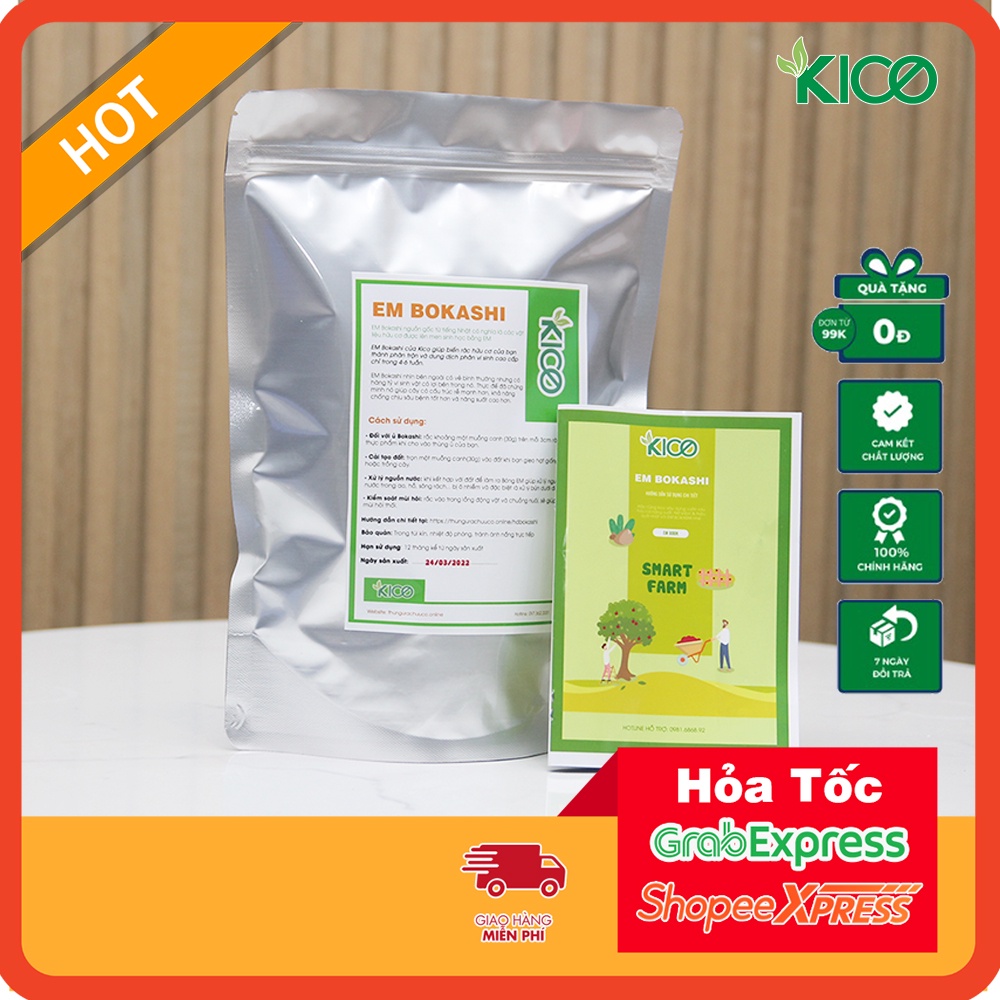 Thùng Ủ Rác Em Bokashi 22L - Men vi sinh Bokashi 0,5Kg ủ rác nhà bếp, rác hữu cơ