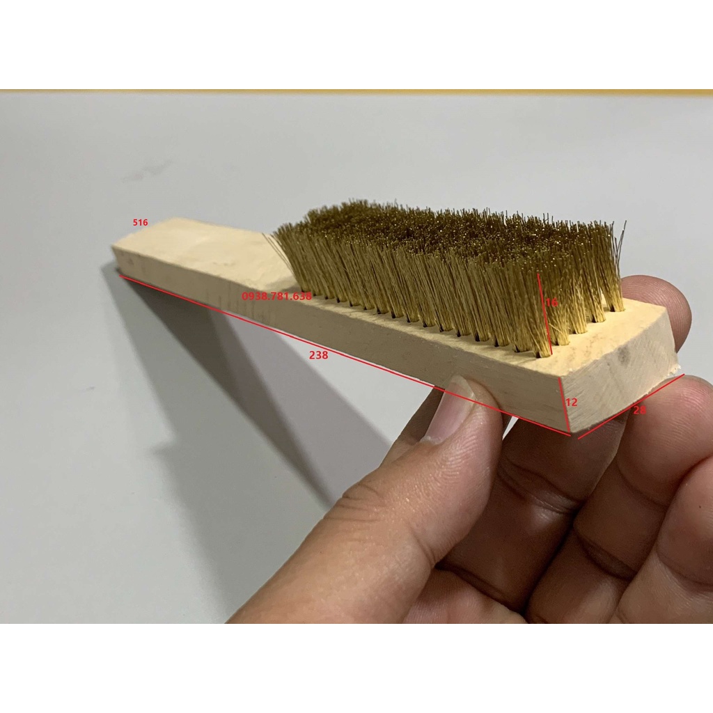 Bàn Chải Cán Gỗ Sợi Cước Đồng 416-516-716-816