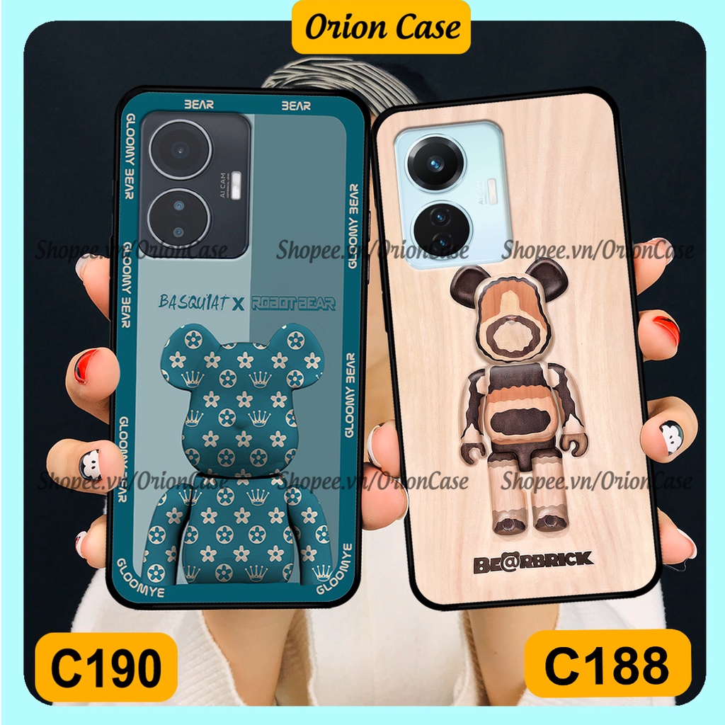 Ốp lưng Vivo Y55 2022 in hình bearbrick 3D thời trang, cá tính. ốp chống sốc, bền đẹp