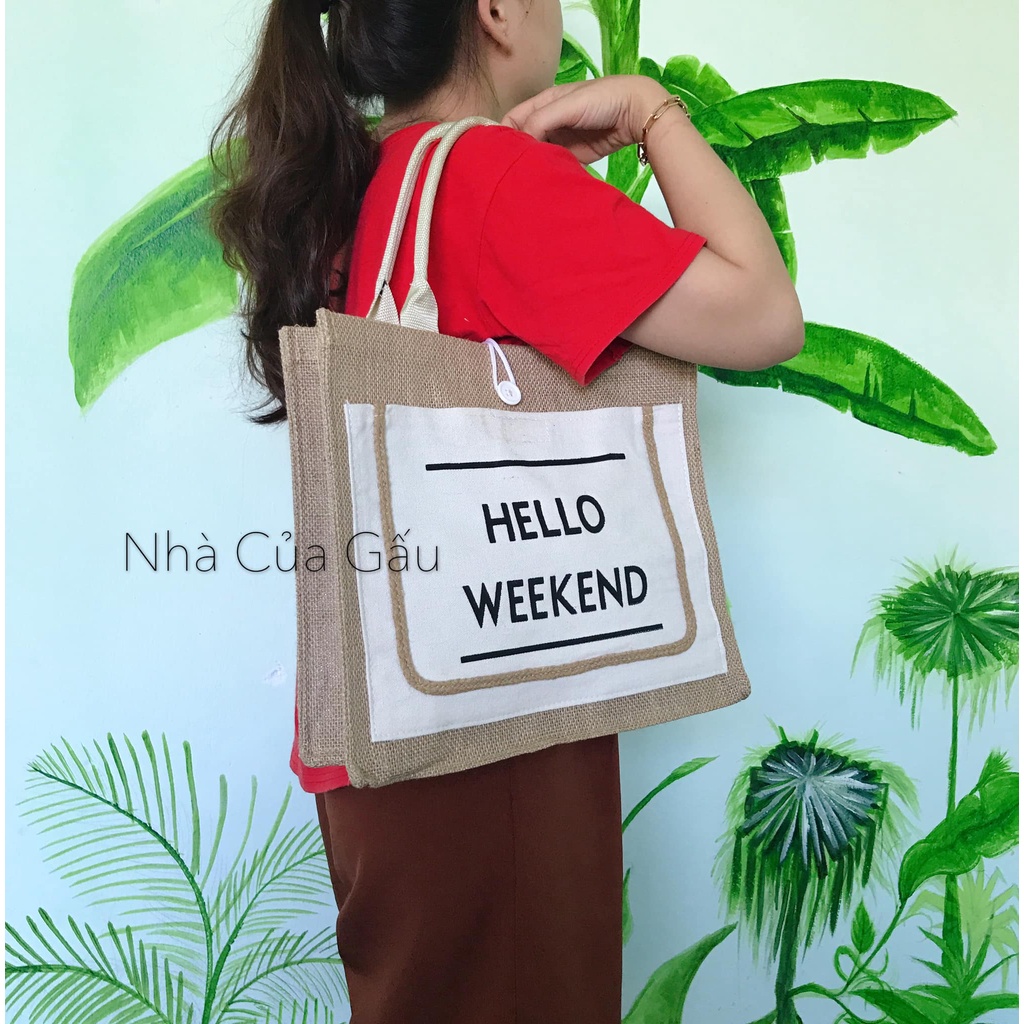 Túi cói hello weekend đang cực kỳ HOT