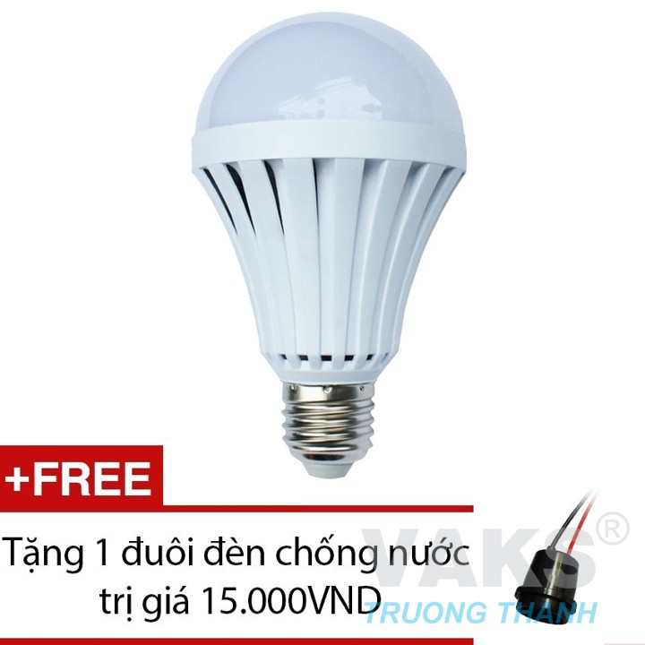 Đèn LED búp thông minh tự sáng khi cúp điện Smart bulb 9W + Tặng 1 đuôi đèn chống nước