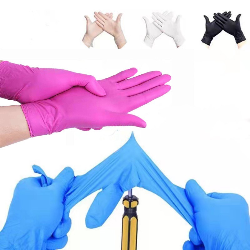 Set 100 găng tay làm việc bằng sợi tổng hợp chống nước an toàn dùng một lần