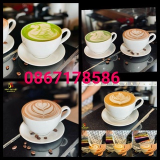 Combo 5 bộ cốc cafe capuchino kèm đĩa