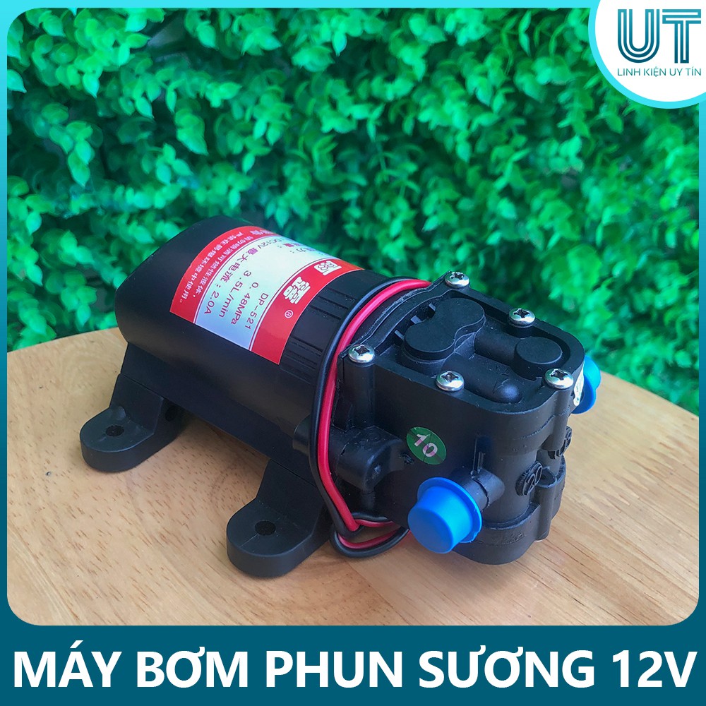 Máy Bơm 12V2A - 3,5 lít/Min - 0,48Mpa - Phun sương, rửa xe, phun thuốc trừ sâu (DP521)