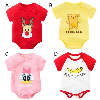 Áo liền quần cotton tay ngắn cho trẻ sơ sinh