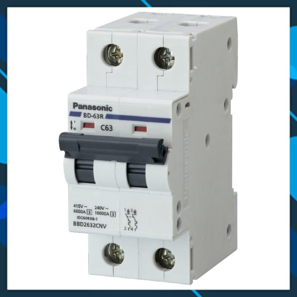 [Chính Hãng] CB bảo vệ chống ngắn mạch, quá tải điện panasonic chính hãng 2 cực -CB 2 tép 10A - 63A 