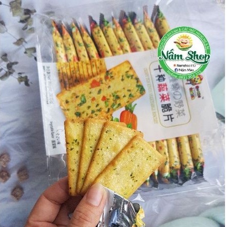 Bánh quy 10 loại rau củ hầm Super Viviga vị mặn nhẹ thơm giòn gói 288gr