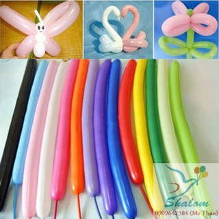 Túi 100 quả bóng bay dài, bong bóng dài, bóng bay tạo hình